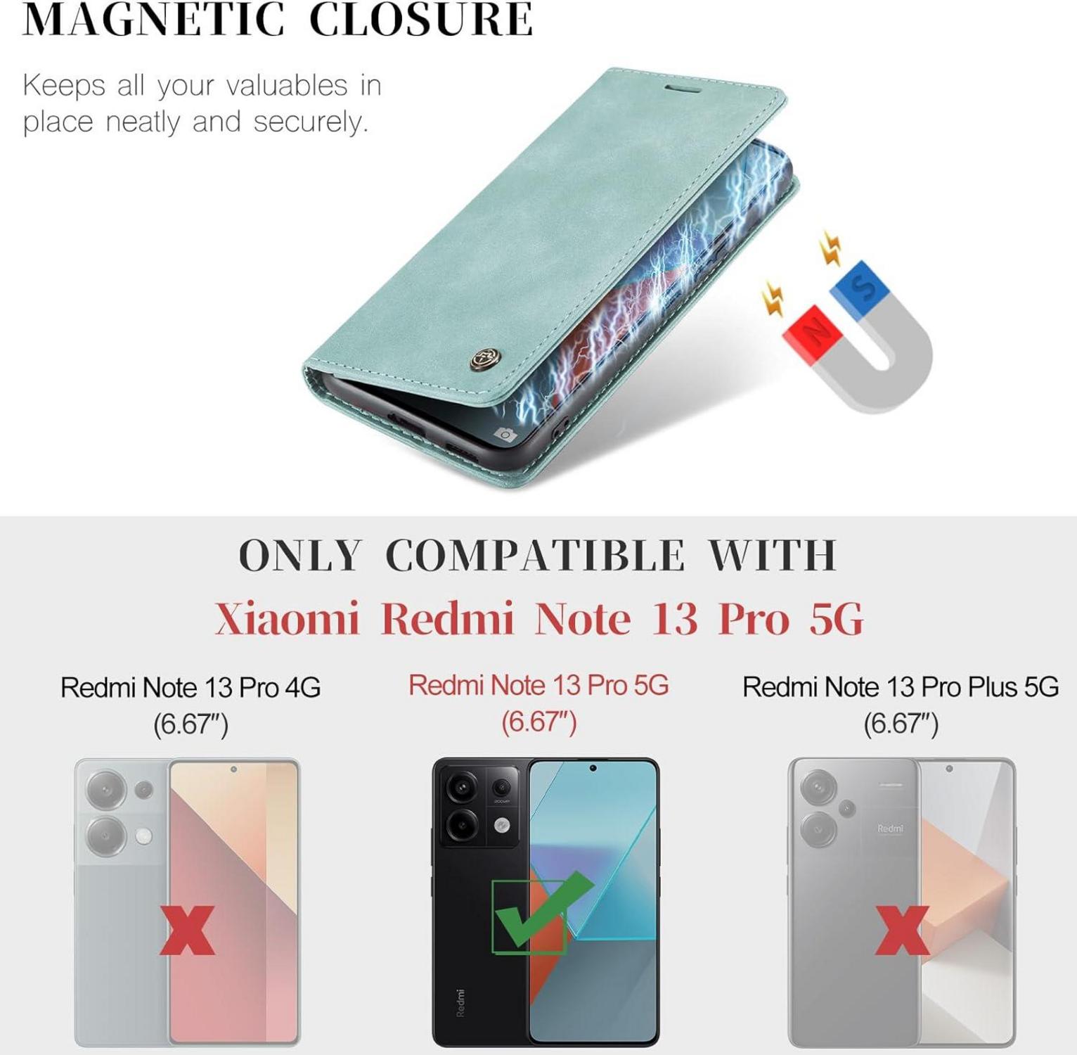 Xiaomi Redmi Note 13 Pro 5G Handyhülle Leder Flip Case