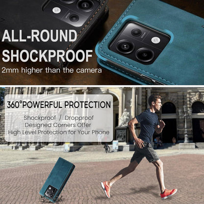 Handyhülle Xiaomi Redmi Note 13 Pro 5G Leder Flip Case Blaugrün