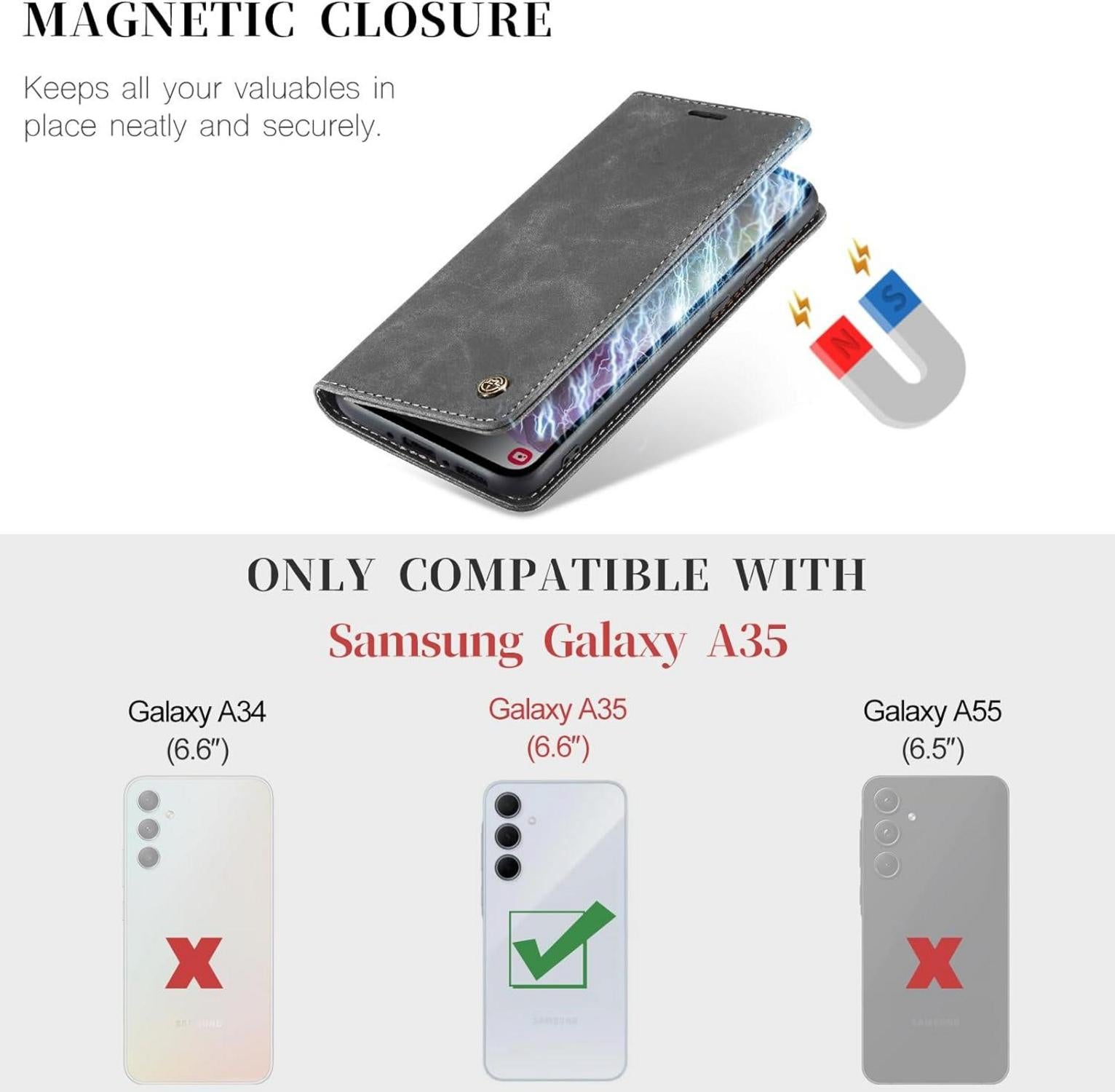 Samsung Galaxy A35 5G Handyhülle Premium Leder Flip Case