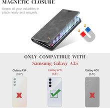Samsung Galaxy A35 5G Handyhülle Premium Leder Flip Case