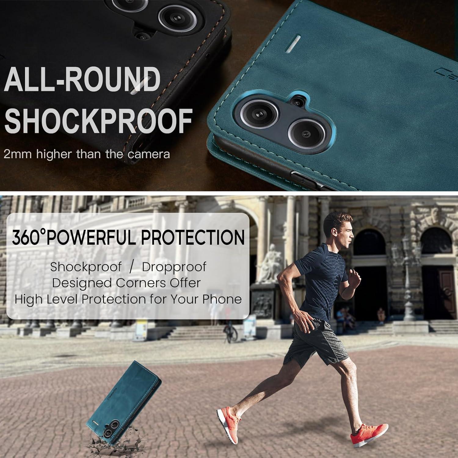Handyhülle Xiaomi Redmi Note 13 Pro Plus 5G Lederhülle Blaugrün