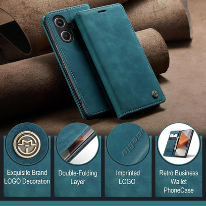 Handyhülle Xiaomi Redmi Note 13 Pro Plus 5G Leder Klapphülle Blaugrün