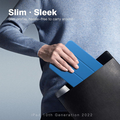 iPad 10.9 Zoll 2022 Hülle - Schlank Smart Case Cover Enzian Blau