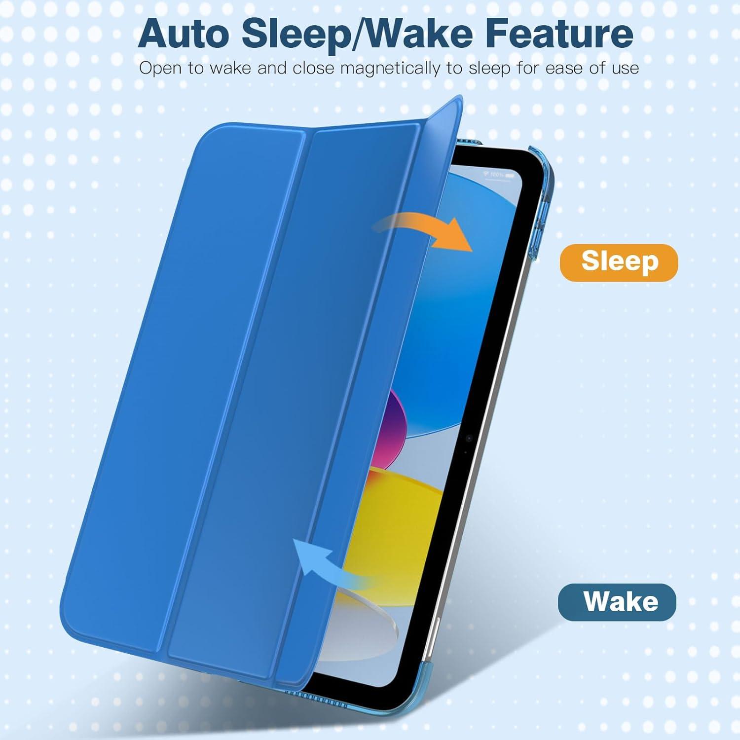 iPad 10.9 Hülle Enzian Blau Smart Case Cover Auto Sleep/Wake