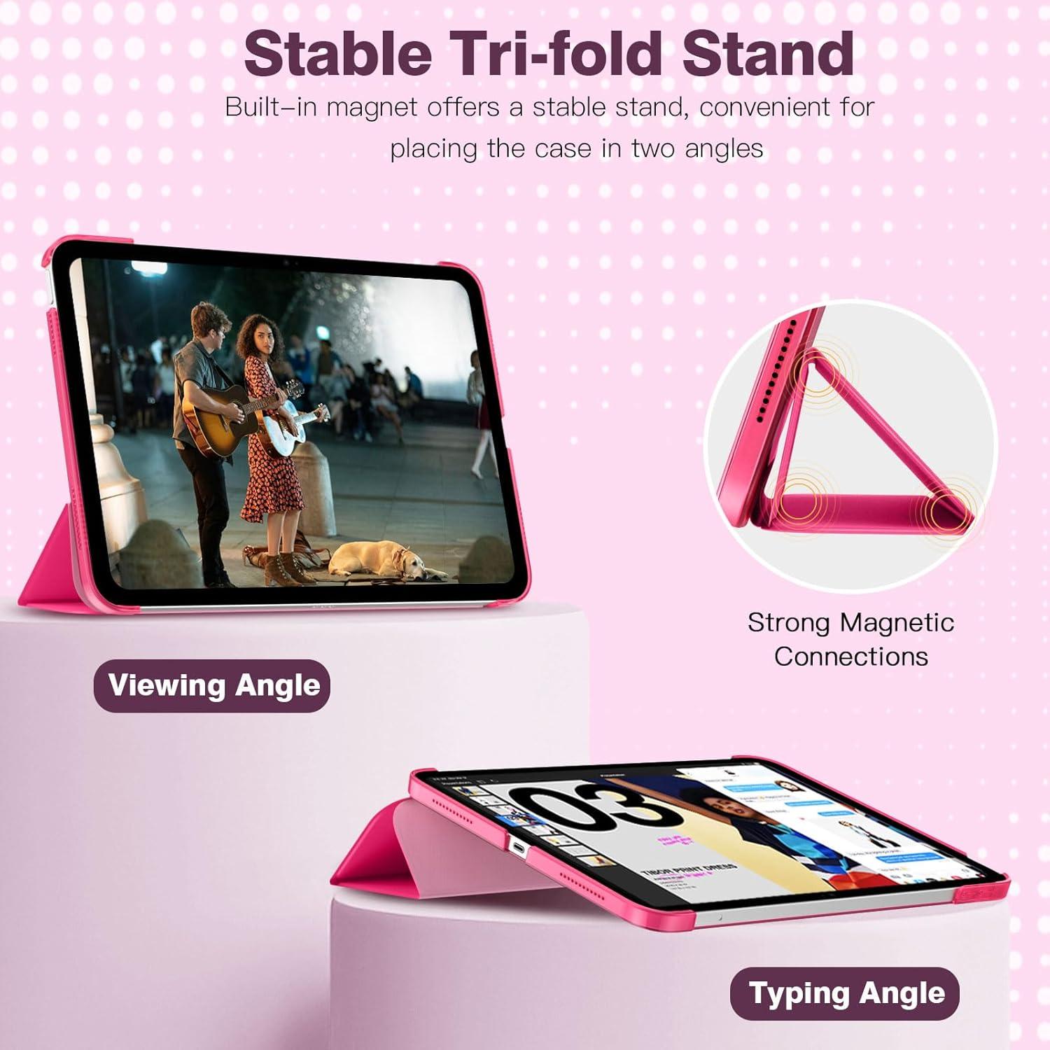 TiMOVO iPad 10 Generation 10,9 Zoll Hülle Schlank Smart Case Cover - Helles Rosa