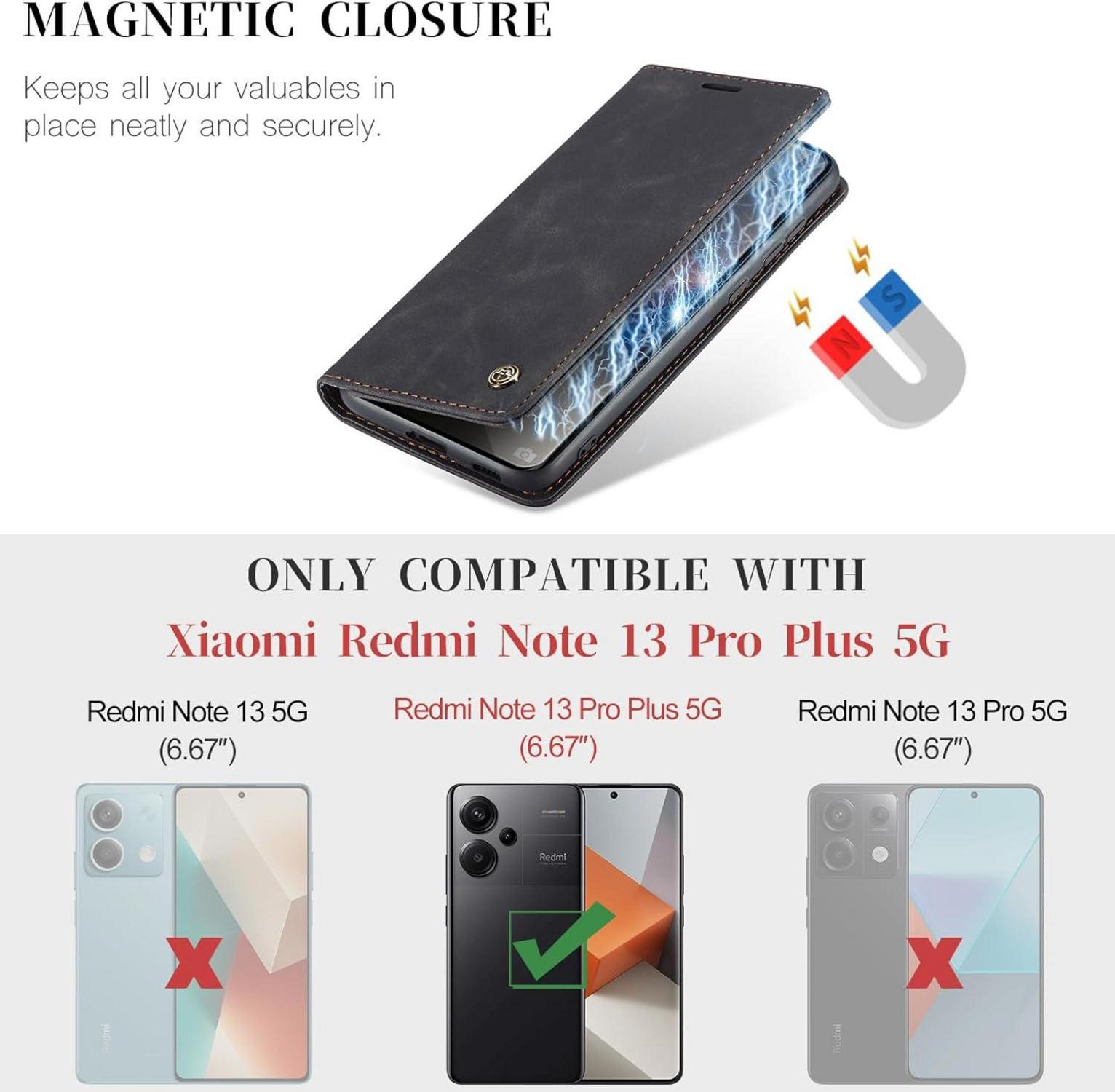 Handyhülle Xiaomi Redmi Note 13 Pro Plus 5G Leder Flip Case