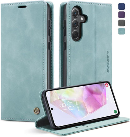 Handyhülle Samsung Galaxy A35 5G Leder Klapphülle Magnet Standfunktion