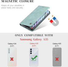 Samsung Galaxy A35 5G Handyhülle Premium Leder Magnet