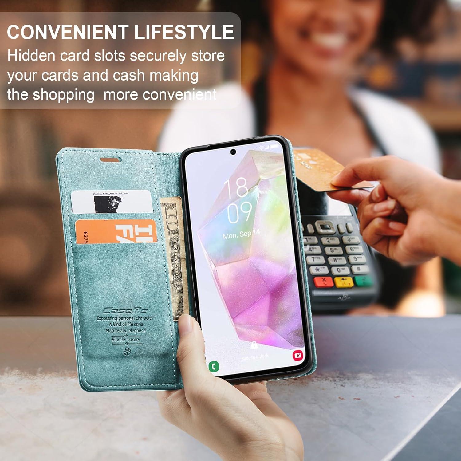 Handyhülle Samsung Galaxy A35 5G Leder Klapphülle Magnet Standfunktion