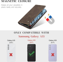 Samsung Galaxy A55 5G Handyhülle Premium Leder Klapphülle
