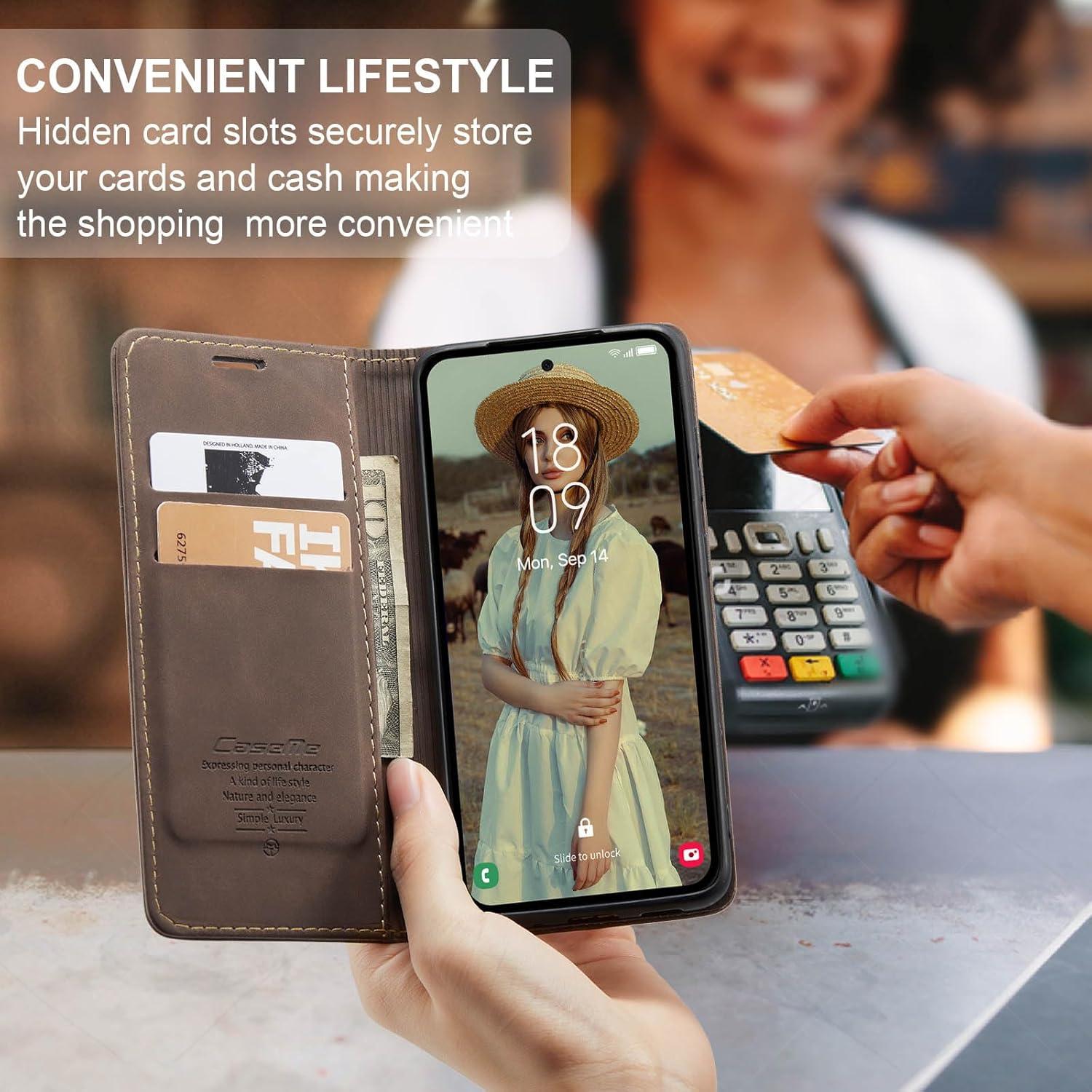 Handyhülle Samsung Galaxy A55 5G Premium Leder Klappbar Flip Case Tasche