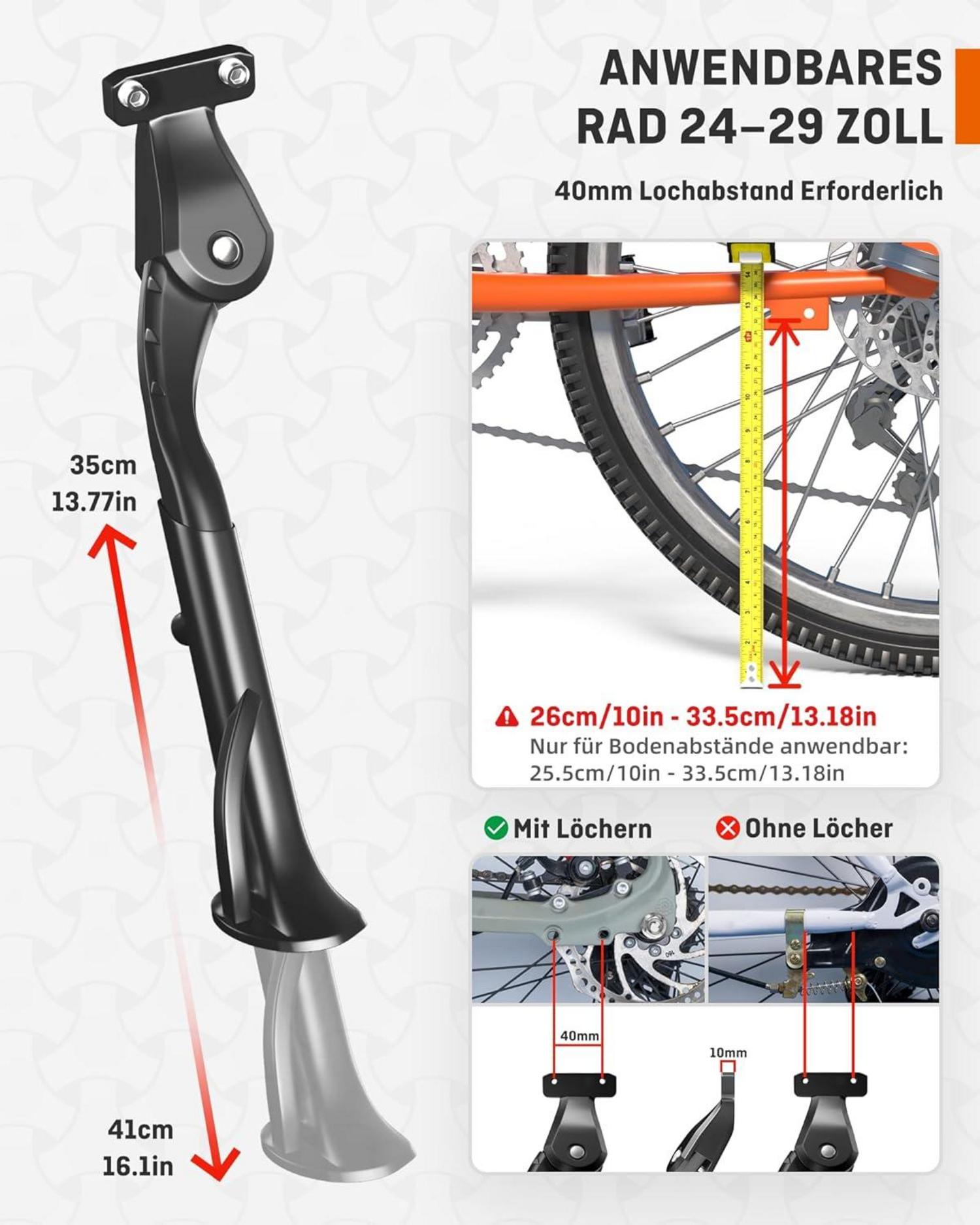HENMI Fahrradständer 24-29 Zoll E-Bike MTB Stabil
