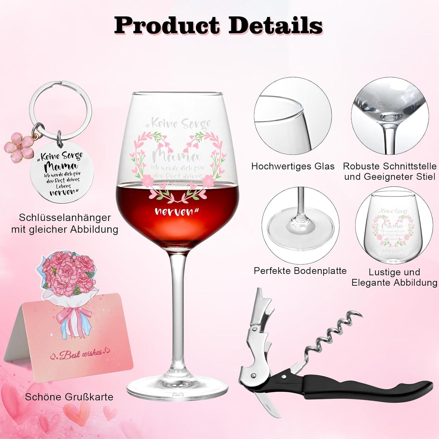Weinglas Mama Muttertagsgeschenk Geburtstagsgeschenk 16oz