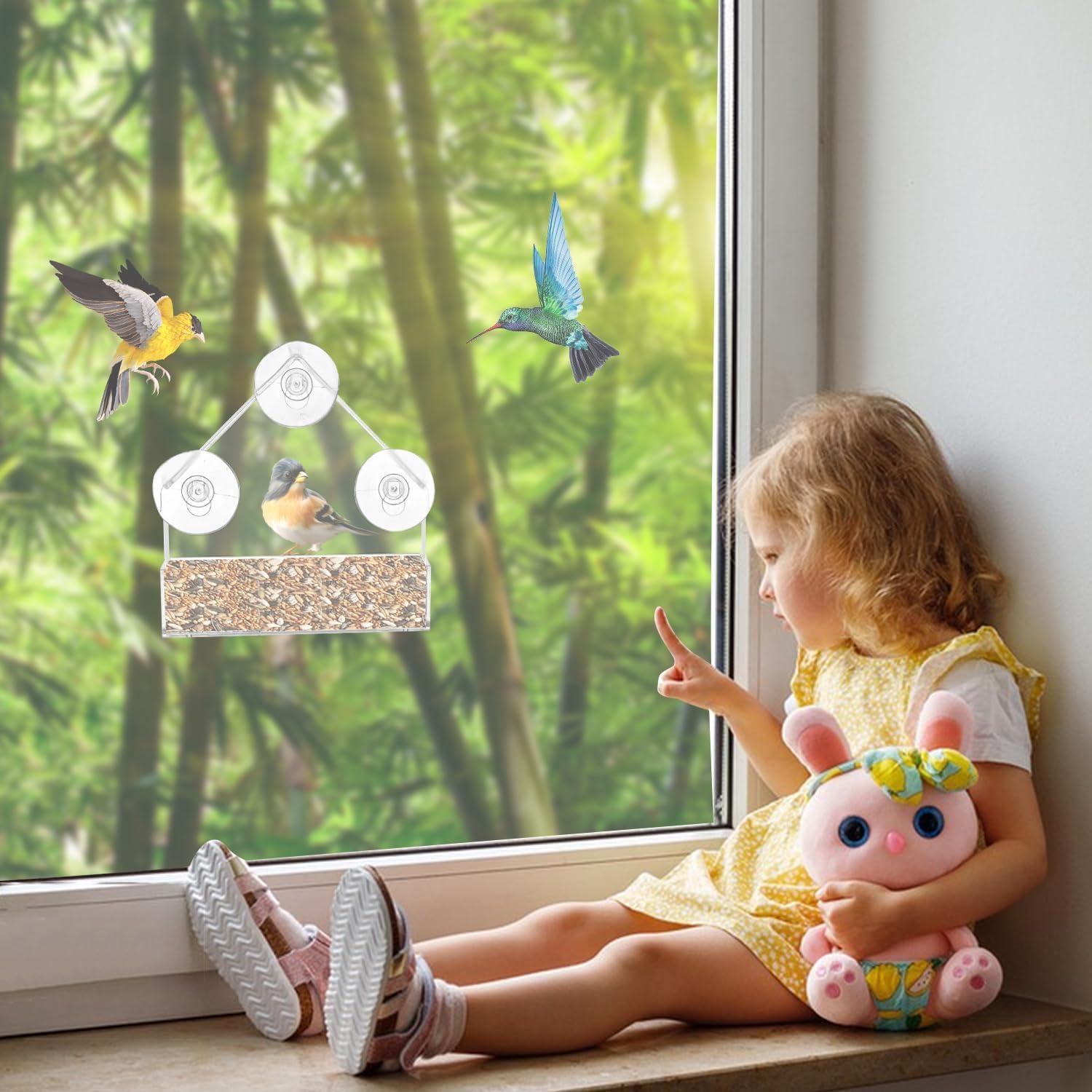 Vogelhaus Fenster Futterhaus für Vögel Saugnapf Installation