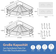 Duschablage Ohne Bohren 2er-Pack Organizer Ecke Edelstahl