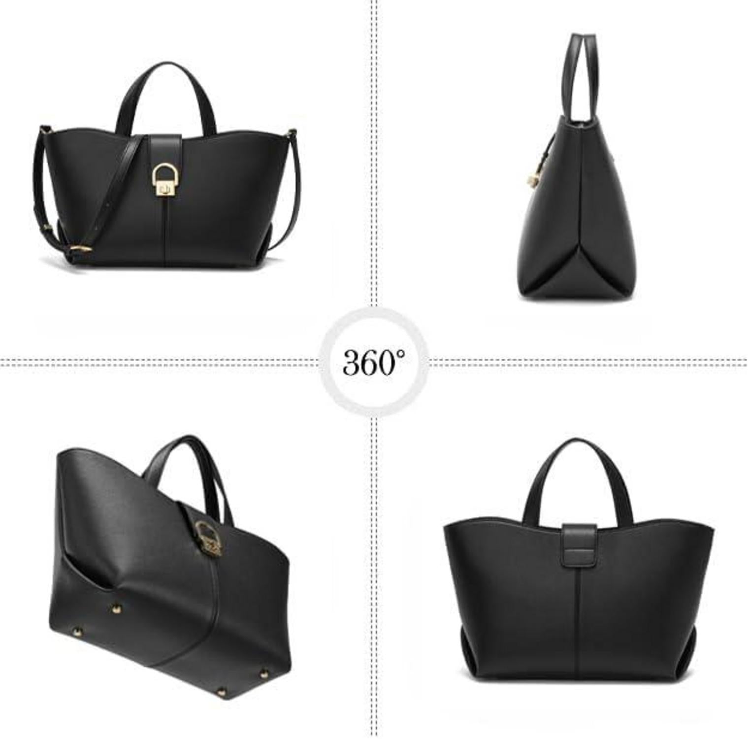 Handtasche Damen Leder Crossbody Bag Großes Fassungsvermögen