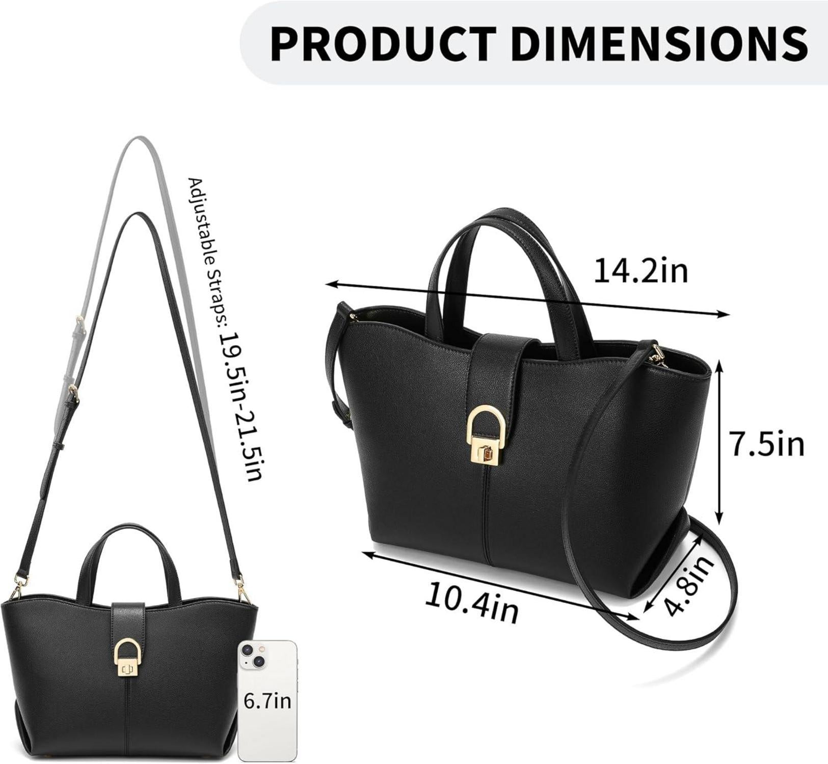 Damen Handtasche Leder Umhängetasche Crossbody Bag Schwarz Beige