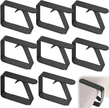 Tischdeckenklammern Edelstahl Schwarz 8 Stück 5x4cm stabil