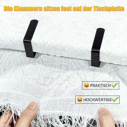 Tischdeckenklammern Edelstahl Schwarz 8 Stück 5x4cm stabil