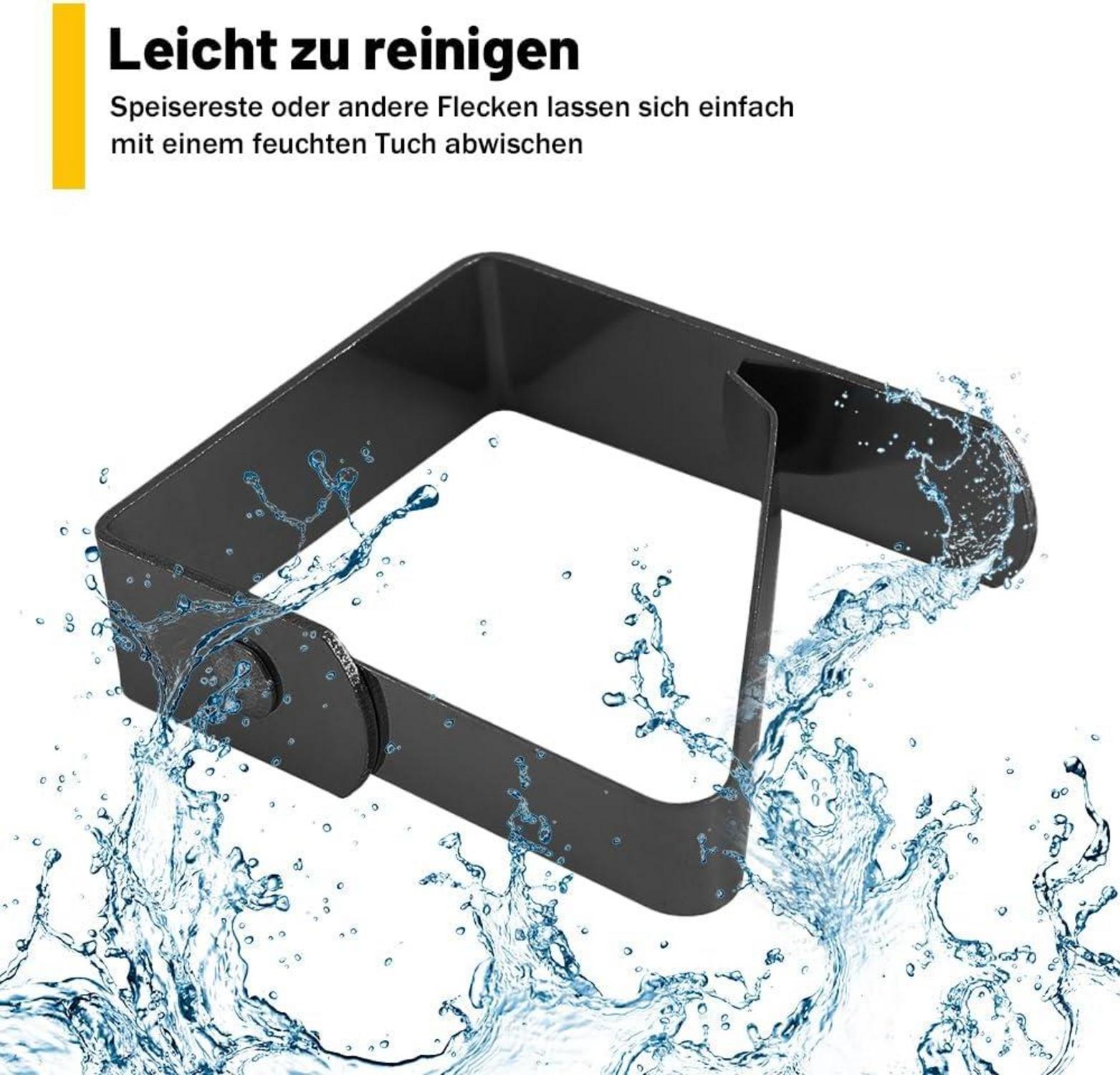 Tischdeckenklammern Edelstahl 8 Stück Schwarz 5x4cm Tischklammern stabil