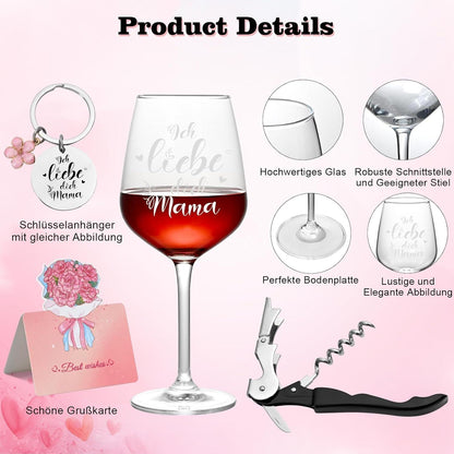Weingläser 16oz Muttertagsgeschenk Geburtstagsgeschenke Mama