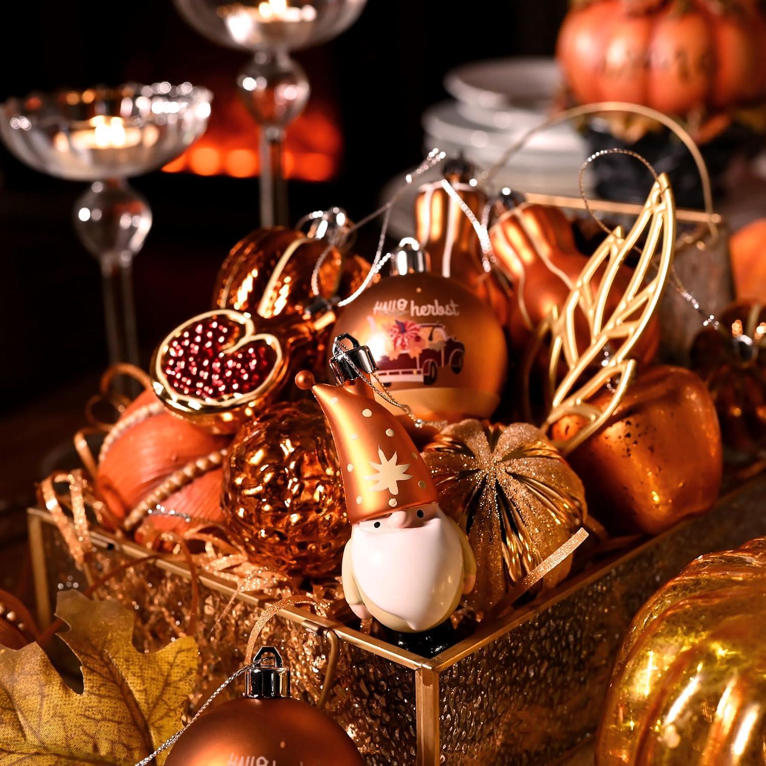 Herbstdeko Kunststoffkugeln Halloween Geschenk 40 Stück 3-12cm