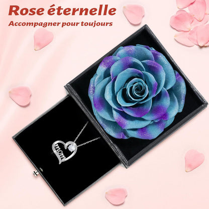 Sunia Ewige Rose Geschenk für Mama mit Mom Halskette 925
