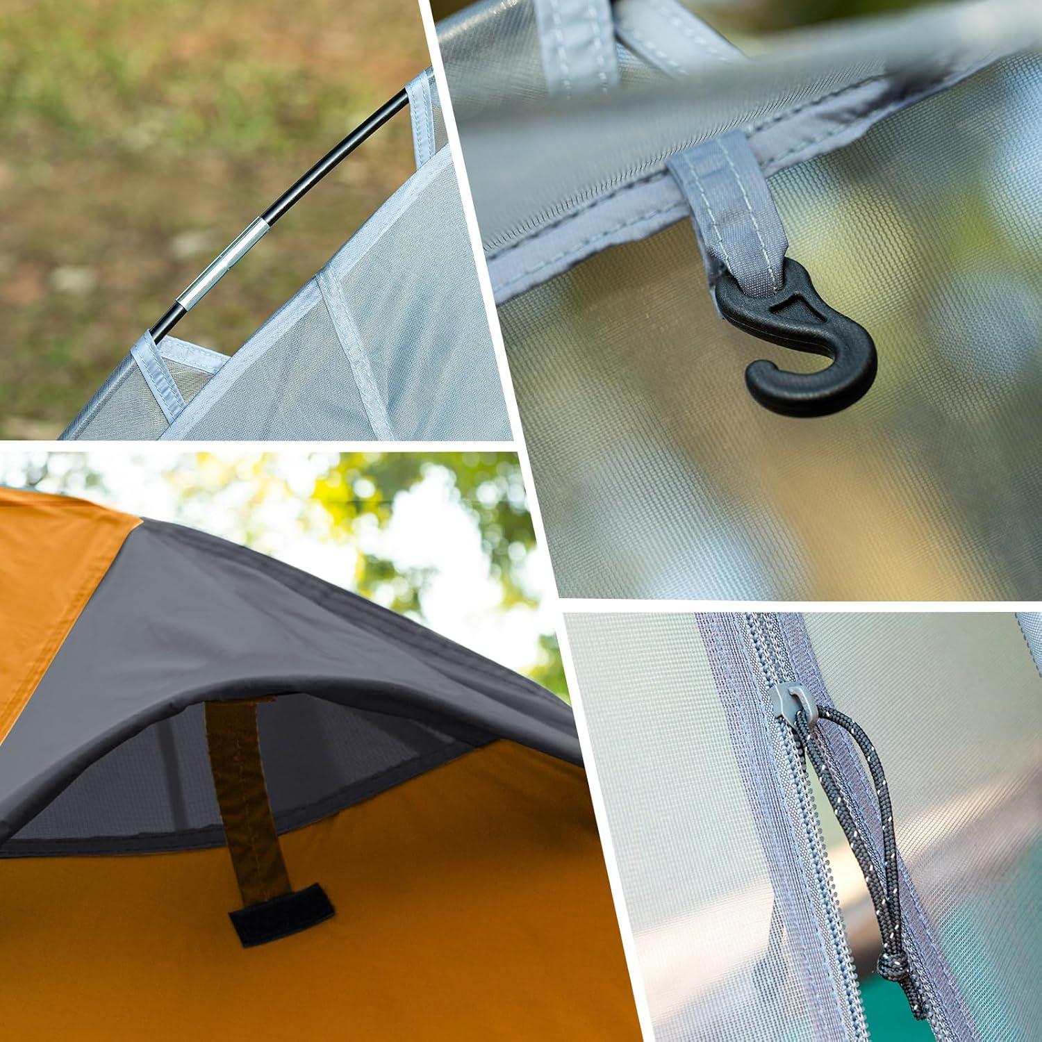 Forceatt Zelt 1/2 Personen Camping Ultraleicht Wasserdicht Schnellaufbau