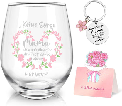 Mama Weinglas Muttertagsgeschenk Geburtstagsglas 520ml