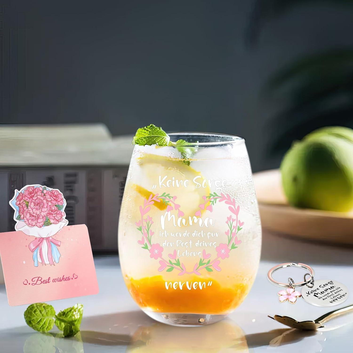 Weinglas für Mama Muttertag Geburtstagsgeschenk 520ml 17oz