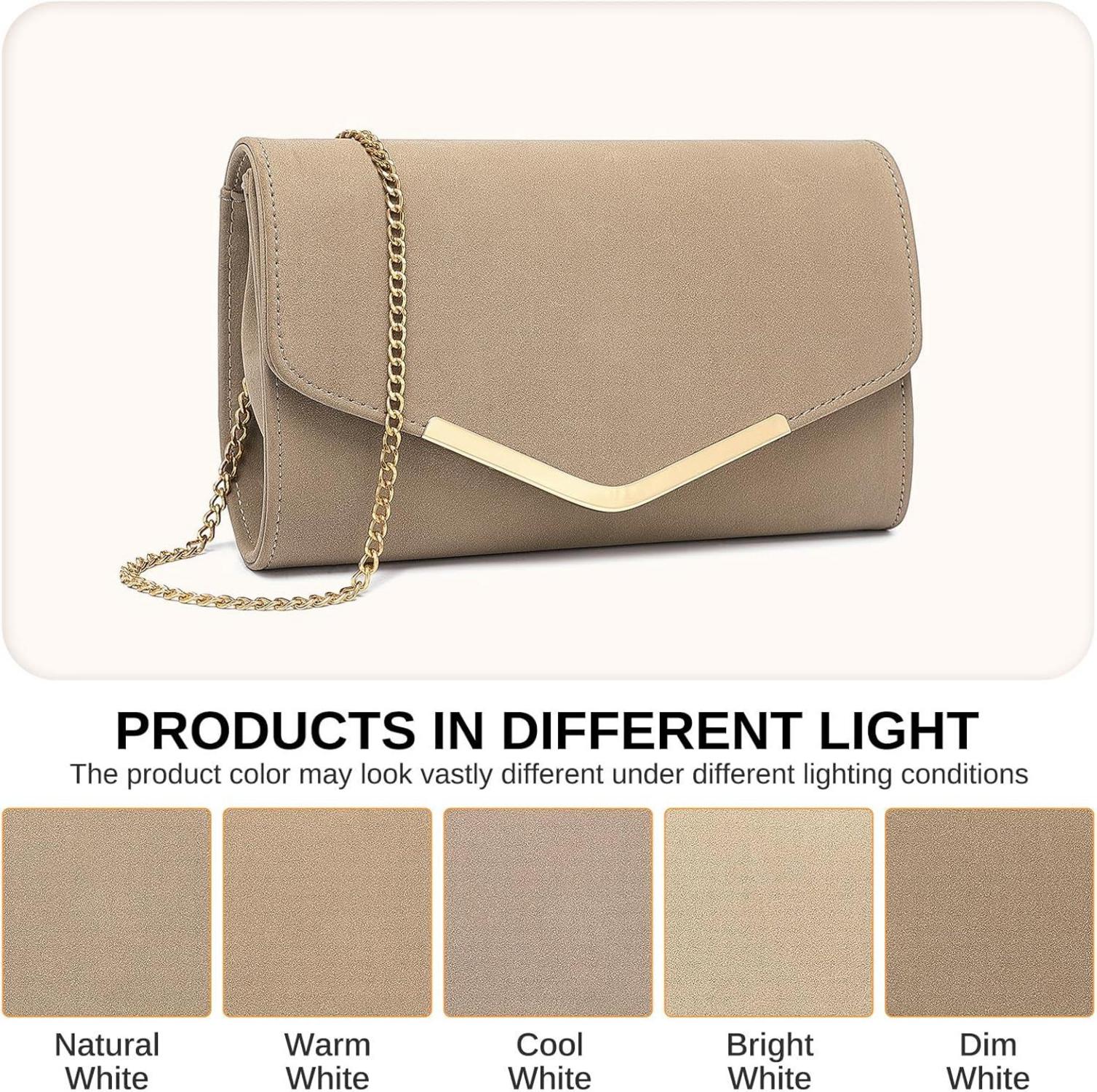 Miss Lulu Damen Elegant Umschlag Clutch mit Kette für