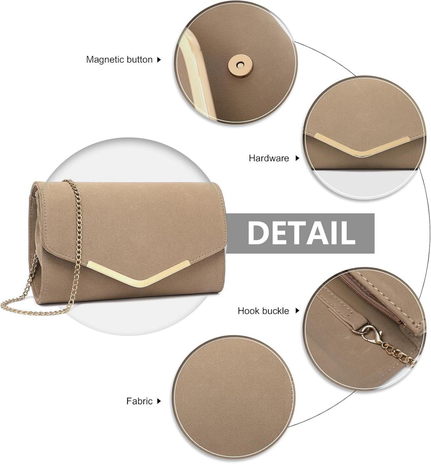 Damen Umschlag Clutch Abendtasche Handtasche Kette Hochzeit Party