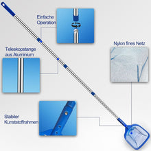 Pool Kescher 200cm Feinmaschig Teleskopstange Poolreinigung
