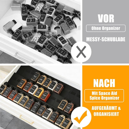 Gewürzregal Schublade 24 Stück Organizer für Gewürze Aufbewahrung