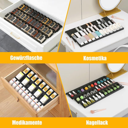 Gewürzregal Schublade 24 Stück Organizer für Gewürze Aufbewahrung