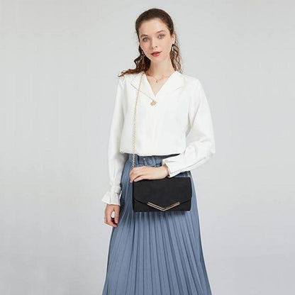 Elegante Miss Lulu Damen Abendtasche mit Kette - Hochwertige Umschlag