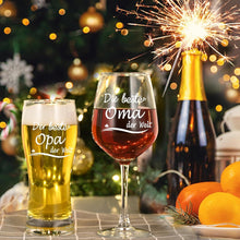 Weinglas und Bierglas Set für Oma und Opa - Geschenk zum