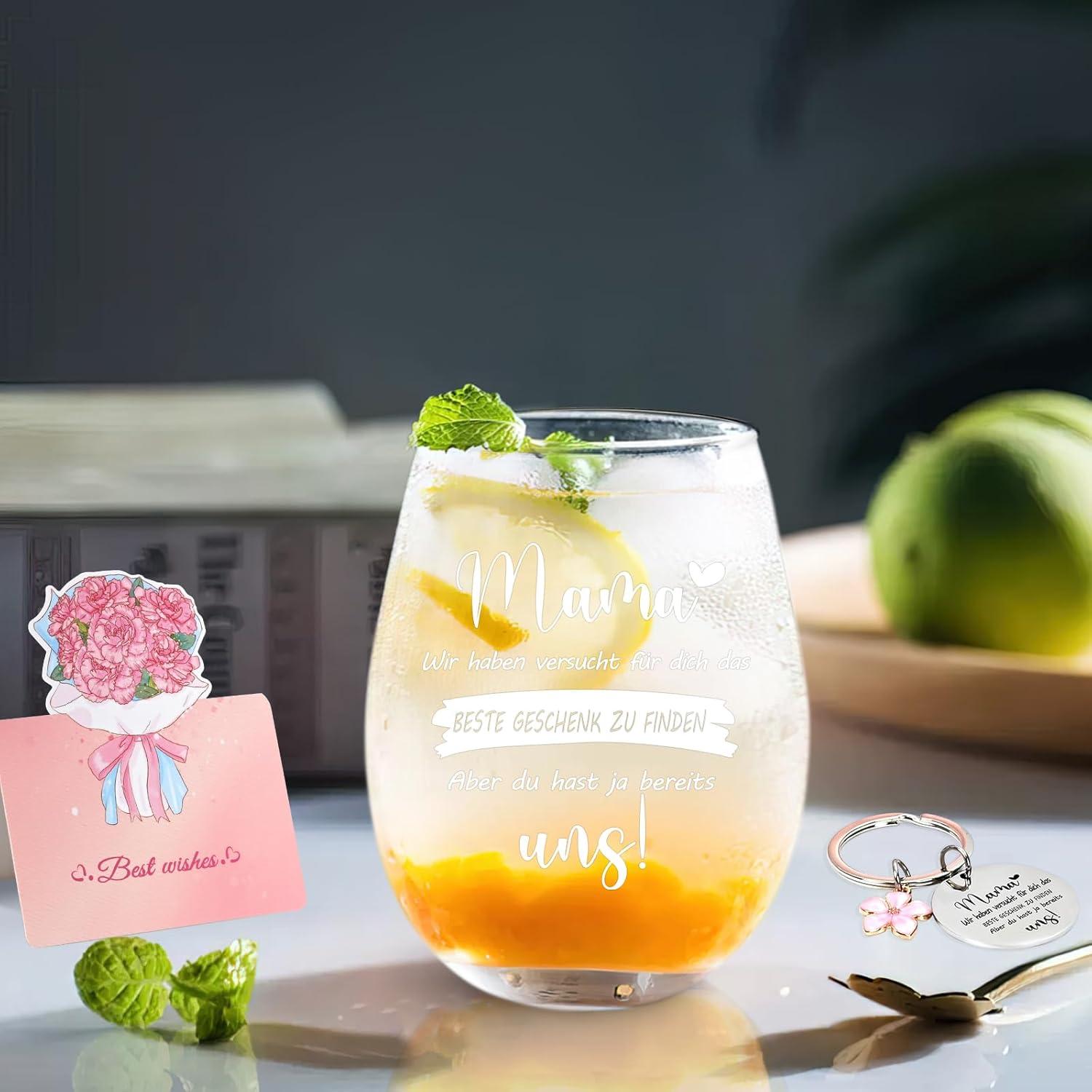 Personalisiertes Weinglas für Mama zum Muttertag 520ml