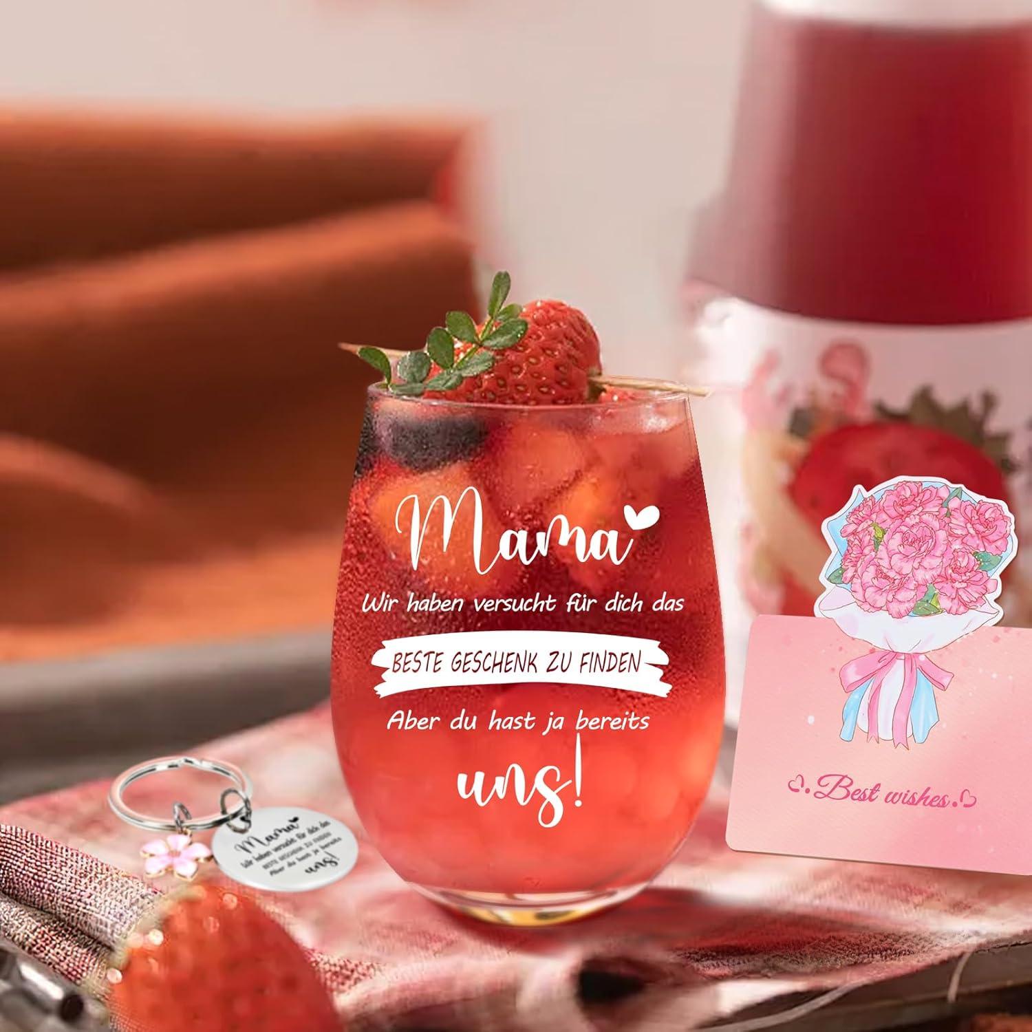Personalisiertes Weinglas für Mama zum Muttertag 520ml