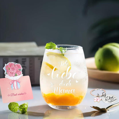 Mama Geschenk Weingläser Muttertag Geburtstag 17oz Weihnachten