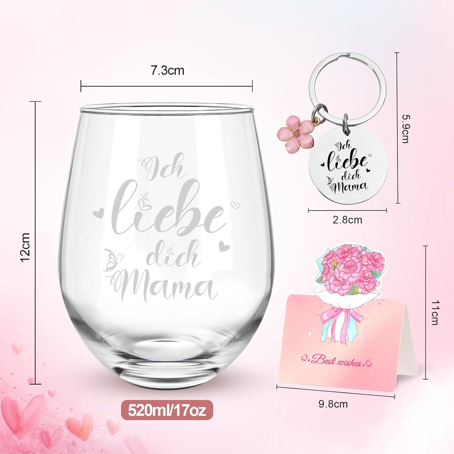 Mama Geschenk Weingläser Muttertag Geburtstag 17oz Weihnachten