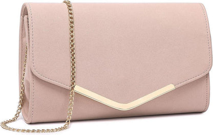 Damen Umschlag Clutch Elegant Abendtasche mit Kette - Hochzeit Party