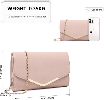 Damen Umschlag Clutch Elegant Abendtasche Handtasche für Hochzeit