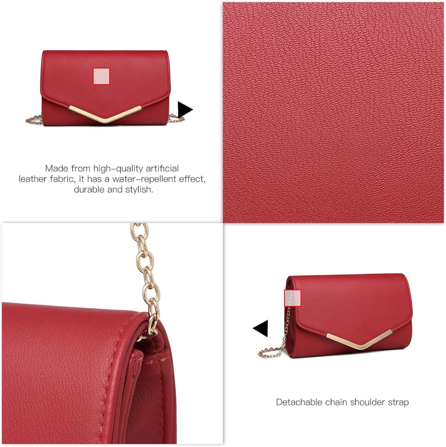 Miss Lulu Damen Abendtasche Elegant Umschlag Clutch mit