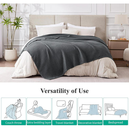 Bettdecke Dünne Decke Sommer Grau 220x240 cm XXL