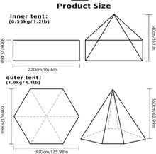 Tipi Zelt 1 Person Mosquito Netting Camping Outdoor Trekking