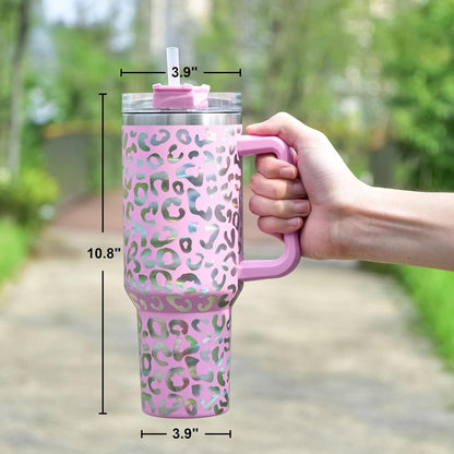Thermobecher 1,2L Auslaufsicherer Trinkbecher Strohhalm Edelstahl Vakuumisoliert