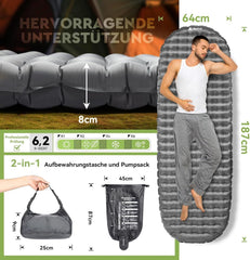 Camping Isomatte Ultraleicht 8cm Dicke Aufblasbare Luftmatratze 4