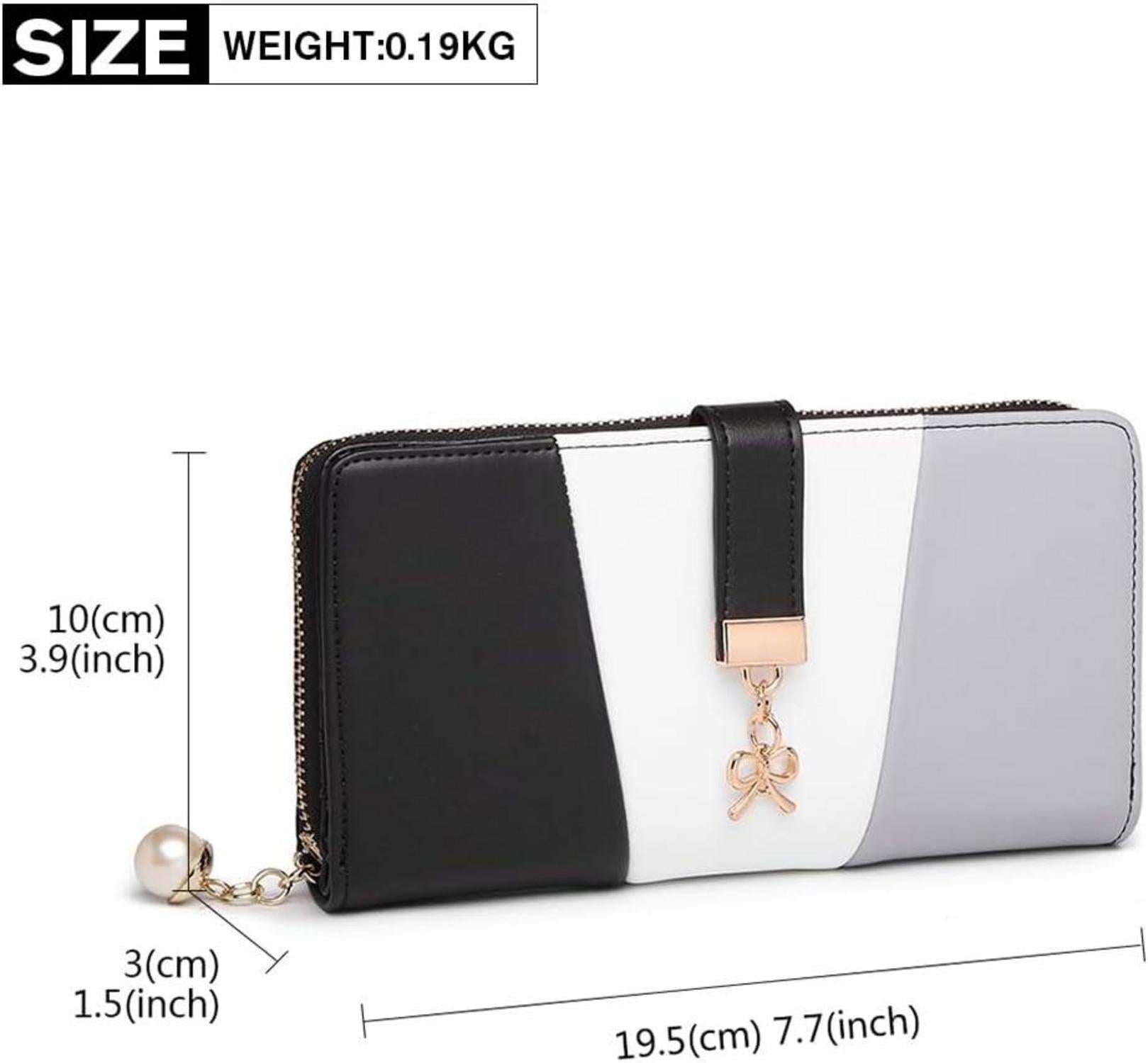 Miss Lulu Damen Handtasche PU Leder Mittelgroß Organizer Henkeltasche