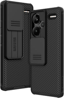 Schwarze AROYI Xiaomi Redmi Note 13 Pro+ 5G Slide Camera Handyhülle